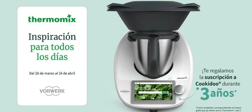 Ahora al comprar el thermomix te regalamos 3 años de suscripción a cookidoo