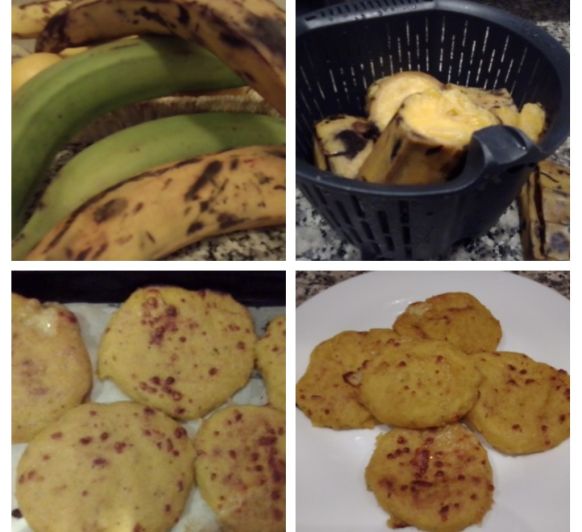 Tortillas de plátano macho maduro