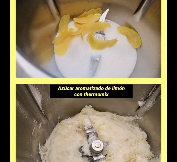 Azúcar aromatizado de limón con Thermomix