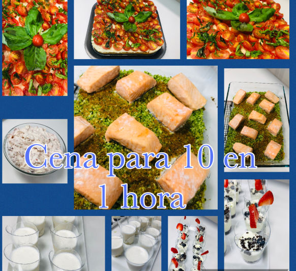 Cena para 10 en 1 hora